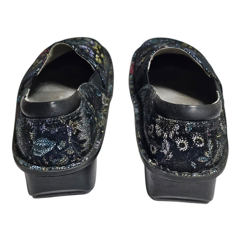 Alegria Debra Herbaceous Black Floral Clog Womens 39 US 9 Shoes Slip-On Nursing - Picture 8 of 10